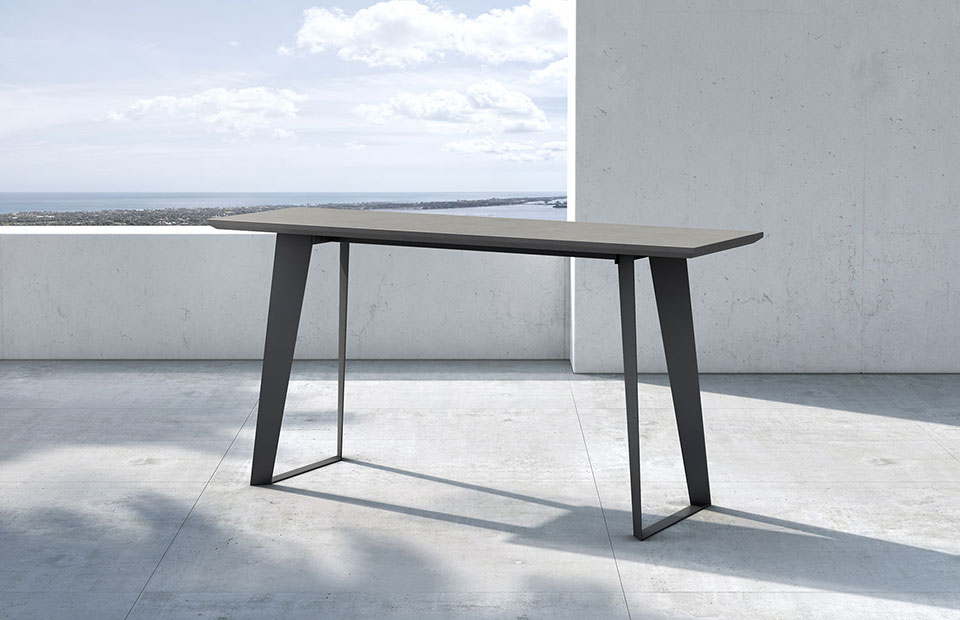 Amsterdam Gray Outdoor Console Table On, Modern Outdoor Console Table
