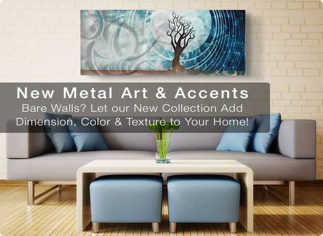 New Metal Wall Art & Clocks